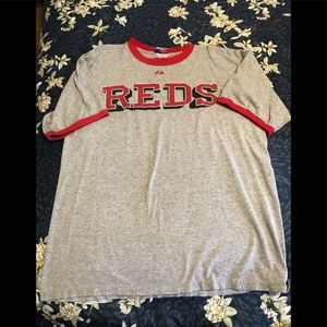 Gray and Red - Cincinnati Reds tee shirt - Unisex